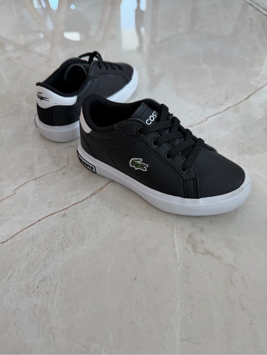 Lacoste Other - Lacoste Black Sneakers with White Logo Accent